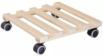 Wagner Paletti Pflanzenroller Buche 34x34cm, hellbraun (20043801)
