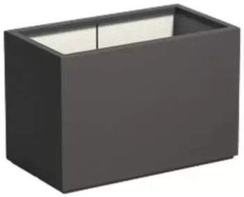 Adezz Carrez Pflanzgefäß mit Boden Fiberglas schwarz 90x50x60cm