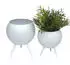 DanDiBo Blumenhocker 2er Set Metall mit Topf Weiß 16x23x16cm (96259)