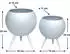 DanDiBo Blumenhocker 2er Set Metall mit Topf Weiß 16x23x16cm (96259)