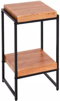 Mendler HWC-K71 Blumenregal Beistelltisch MDF Metall naturfarben 61cm (96840)