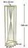 DanDiBo Blumenhocker Metall Gold Eckig 100cm (96567)