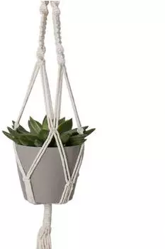 Artevasi Makramee Blumenampel 2-fach Weiß 120cm