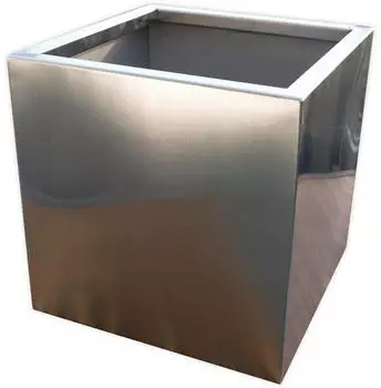 Köhko VIVO Pflanzkübel Edelstahl matt gebürstet quadratisch 55x55x43cm