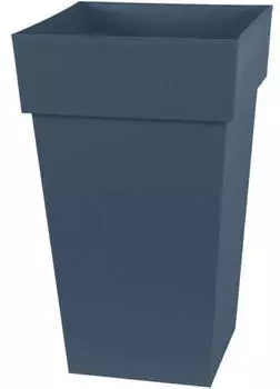 EDA Toscane tall flower pot 39 x 39 x 65 cm denim blue