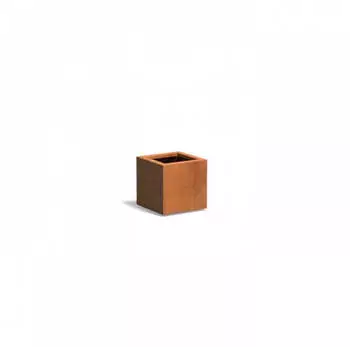 Adezz Carrez Standard Pflanzgefäß Quadrat Corten-Stahl 40x40x40cm (CA10)
