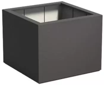 Adezz Carrez Pflanzgefäß mit Boden Fiberglas schwarz 1000x1000x800mm (PB5.1)