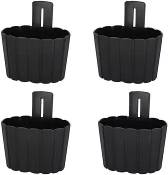 OEM Wandbehang Blumentopf mit Halterung 20x14cm H13cm Anthrazit, 4er-Set (kotarbau_5904994122562)