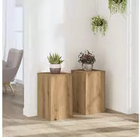 vidaXL Pflanzenst&auml;nder 2 Stk. Artisan-Eiche 30x30x50 cm Holzwerkstoff