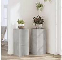 vidaXL Pflanzenst&auml;nder 2 Stk. Betongrau 30x30x70 cm Holzwerkstoff