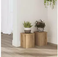 vidaXL Pflanzenst&auml;nder 2 Stk. Artisan-Eiche 15x15x20 cm Holzwerkstoff
