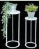 DanDiBo Blumenhocker Metall Rund Weiß, 2er Set (96483)