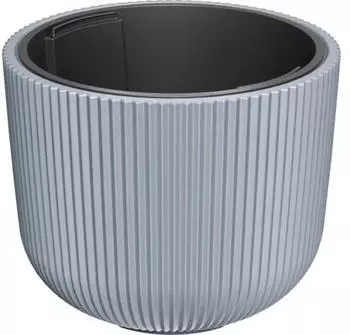 Prosperplast Milly Pflanzkübel mit Wasserreservoir, Grau, 39,1x39,1x32,1cm, 31L (ZA5610)