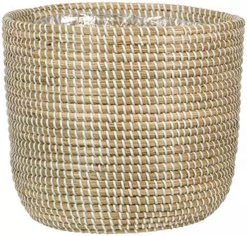 Scheurich Korbtopf aus Seegras &Oslash; 17 cm (67521) weiss