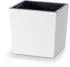 Prosperplast Urbi Square Low plastic flower pot white