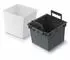 Prosperplast Urbi Square Low plastic flower pot white