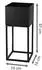 Spetebo Blumentopf-Ständer 2er-Set Metall schwarz 58/37cm (3652)