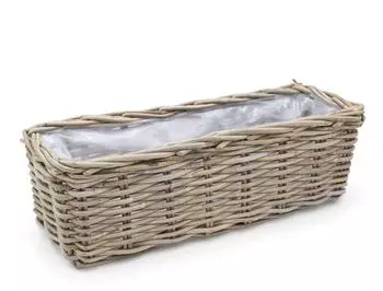 Spetebo Weide Pflanzkasten natur, eckig, 60cm, mit Folie (38992)