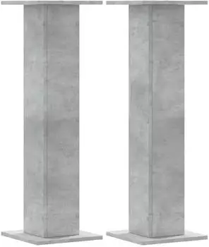 vidaXL Pflanzenst&auml;nder 2 Stk. Holzwerkstoff Betongrau 30x30x95cm (3307876)
