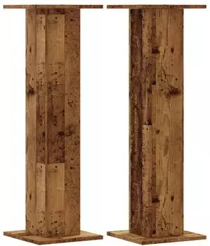 vidaXL Pflanzenst&auml;nder 2er-Set Altholz-Optik 30x30x95cm Holzwerkstoff (3307880)
