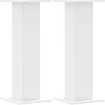 vidaXL Pflanzenst&auml;nder 2 Stk. Holzwerkstoff Wei&szlig; 30x30x80cm (3307864)