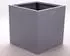 Eleganteinrichten Pflanzkübel Fiberglas quadratisch 50x50x50cm Grau