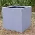 Eleganteinrichten Pflanzkübel Fiberglas quadratisch 50x50x50cm Grau