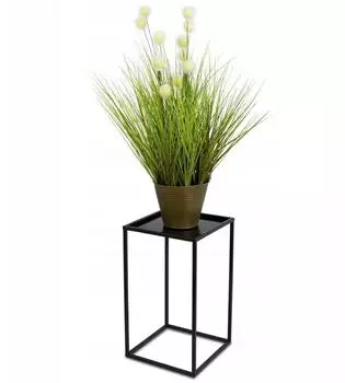 HowHomely Loft Blumenständer Metall 40cm Schwarz