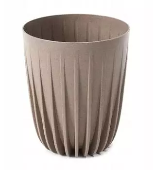 OEM Blumentopf gestreift Kunststoff coffee latte 30×H36cm (qubuss_5907600433472)