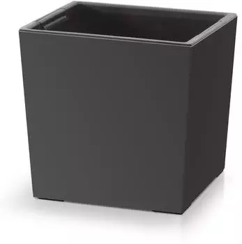 Prosperplast Urbi Square Low Blumentopf 2in1 quadratisch 29,5cm anthrazit