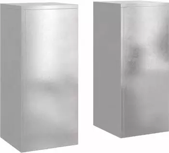 vidaXL Pflanzenst&auml;nder S&auml;ule 2er-Set 24x24x55cm Edelstahl