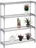 Relaxdays Blumenregal Metall 4 Ebenen, grau, 91x106x28cm