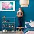 Relaxdays Blumenregal Metall 4 Ebenen, grau, 91x106x28cm
