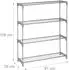 Relaxdays Blumenregal Metall 4 Ebenen, grau, 91x106x28cm