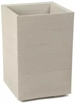 HowHomely Blumentopf rechteckig 60x40cm beige, auf Rollen (HH-BETONIQUE-D-L-60)