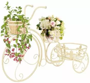 vidaXL Pflanzentreppe Fahrradform Vintage-Stil Metall (245931)