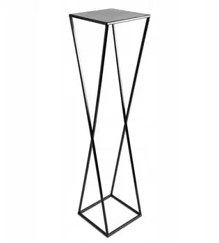 HowHomely Blumensäule Metall schwarz 100cm (10-1365/100/czarny)