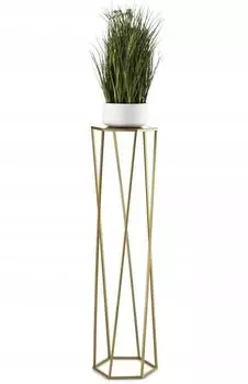HowHomely Blumenständer Metall Gold Sechseckig 100cm (10-1615-100)