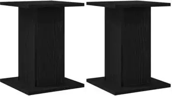 vidaXL Pflanzenst&auml;nder 2er-Set Holzwerkstoff Schwarz Eiche 30x30x40cm (3345113)