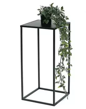 DanDiBo Blumenhocker Metall Schwarz Eckig 50cm (96312 S)