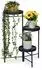 Relaxdays Pflanzentreppe 3 Ablagen Metall 65x44x44cm, schwarz (10050757_46)