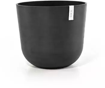 Ecopots Oslo Pflanztopf rund, Kunststoff, dunkelgrau, &Oslash;55x48,5cm