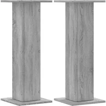 vidaXL Pflanzenst&auml;nder 2er-Set grau Sonoma 30x30x80cm Holzwerkstoff (3307869)