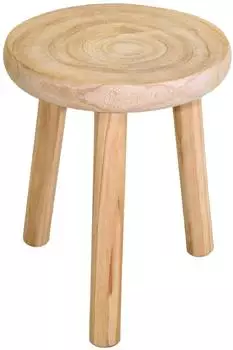 Spetebo Blumenhocker aus Holz, rund, 3 Beine, Ø30cm (40521)