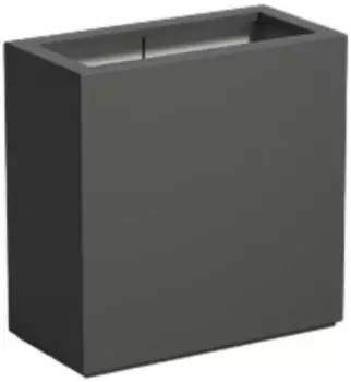 Adezz Carrez Pflanzgefäß mit Boden, Fiberglas, schwarz, 800x400x800mm