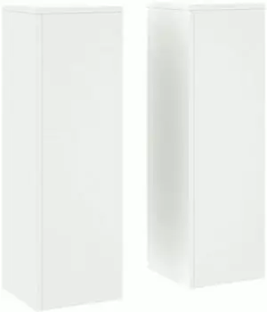 vidaXL Pflanzenst&auml;nder-S&auml;ulen 2 Stk., wei&szlig;, Stahl, 24x24x75cm (865821)