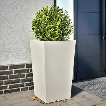 vidaXL Pflanzk&uuml;bel 45x45x75cm Stahl, wei&szlig; (851096)
