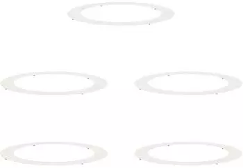 vidaXL Baumring 5er-Set &Oslash;90/120cm Stahl Wei&szlig; (873721)