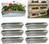 Hossi's Wholesale Blumenkasten Europaletten-Einsatz verzinktes Metall 38cm, 6er-Set