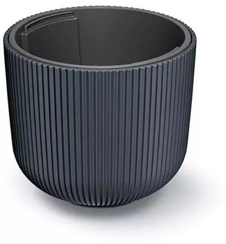 Prosperplast Milly Blumentopf mit Wasserreservoir 14L, 29,8x29,8x25,7cm, Anthrazit (ZA5605)